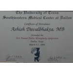 Certificate of Excellence (Southwestern Medical Centre at Dallas)