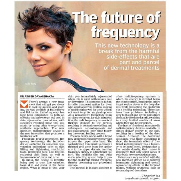 Read more about the article Intragen- Best Laser for Skin Tightening – Dr.Ashish Davalbhakta’s article -The Asian Age – 22nd Sep 2015..